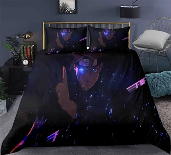 

Comic Naruto Bedding Set Bedroom Decor Hypoallergenic Microfiber Quilt Cover Doona 1PC Duvet Cover with Pillowcase Dropship