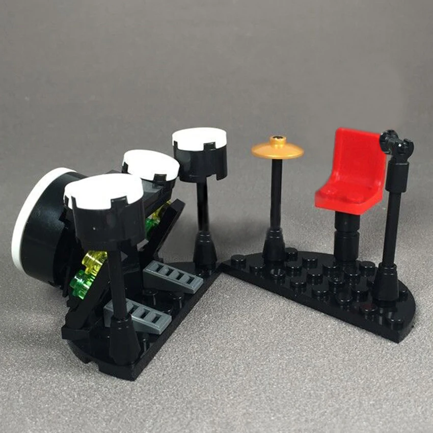 Городской барабанный блок игрушка гитара бас MOC аксессуары для фигурок игроков