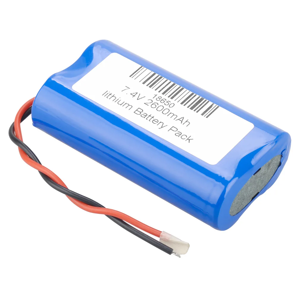 18650 7.4V 2600mAh Li-ion bateria recarregável com proteção PCB bordo