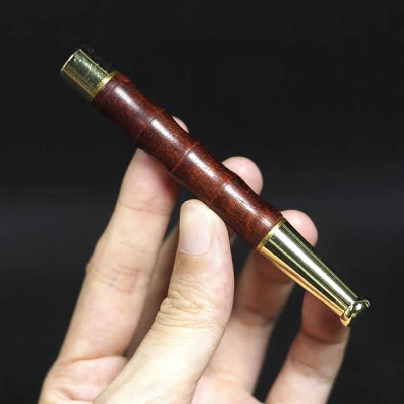 1 шт. натуральное дерево из массива дерева трубы Медь мундштук табака фильтр для