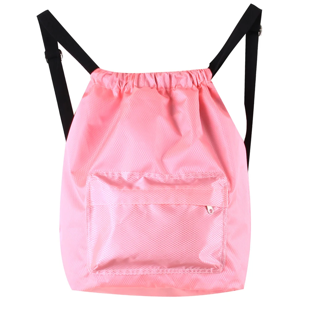 Drawstring Backpack Waterproof Unisex Sport Storage Bag With Dry Wet Separated Compartment For Outdoors Beach Swimming Camping - Цвет: Pink