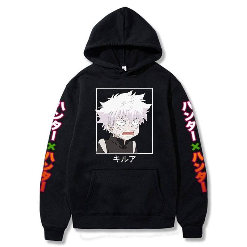 2021 японские аниме забавные толстовки Killua HxH 2020 зимний японский стиль Hunter X