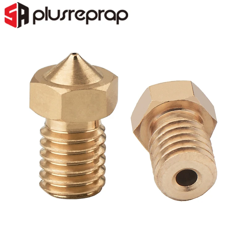 5 or 12PCS E3DV6 Threaded Nozzle Brass 0.2 0.3 0.4 0.5 0.6 0.8 1.0mm for 1.75 or 3.0mm Filament V5 V6 Hotend Extruder 3D