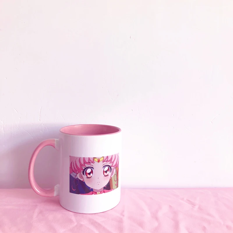 350 мл новая японская аниме Сейлор Мун чашка для воды фигурка мультяшная керамическая кофейная чайная бутылка для молока чашки Kawaii кружка для женщин и девушек - Цвет: C