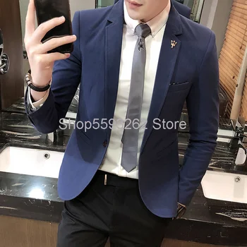 

Autumn casual suit men's self-cultivation youth small suit men's jacket clothes tide