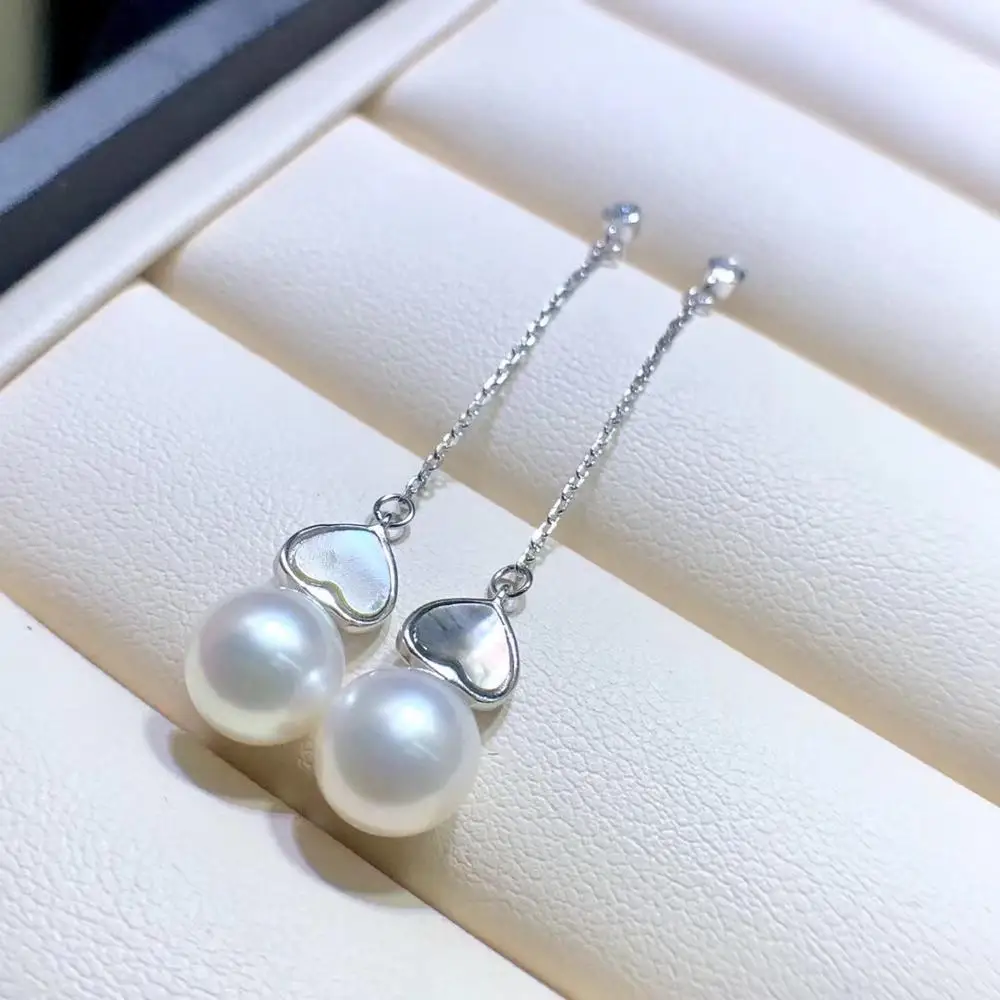 

Серьги из стерлингового серебра 925 пробы с сердечком, фурнитура для крепления ювелирных изделий, аксессуары для жемчуга, бусины из агата, Нефритового хрусталя