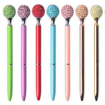 

1pcs Fashion Creative Diamond Ballpoint Pen Metal Signature Pen Stationery Gift Pen Student Business Office Stationery