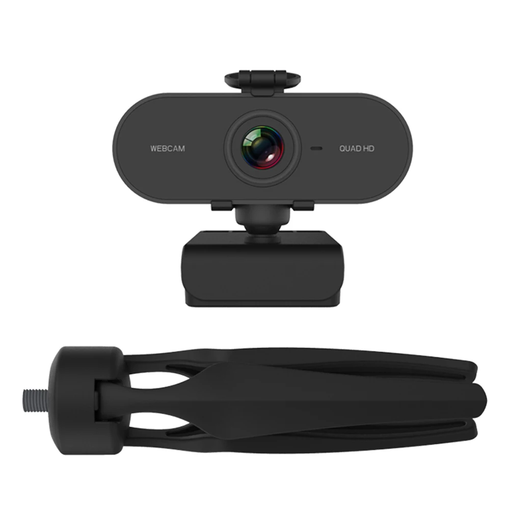 Webcam com Microfone Livre com Tripé de Cobertura de Privacidade para Computador Embutido Driver Câmera Web pc Smart tv 4mp 2k hd Usb 12 usb driver câmera web livre com tripé