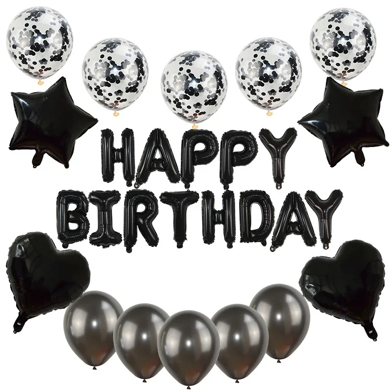 27 шт./компл. Happy birthday Алфавит шар звезда сердце фольги шар для дня рождения Воздушные шары Декорации Детские принадлежности для душа 8