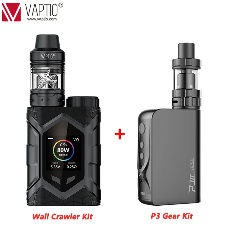 1 【Follow get more discount】Vaptio Wall Crawler Vape 80W KIT box mod 5 0 ML электронная сигарета TCR 1.3 дюймовый TFT