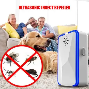 

Mouse Expeller Square Insect Multi-Functional Mosquito Dispeller Ultrasonic Pests Cockroach Killer Ultrasound Repeller