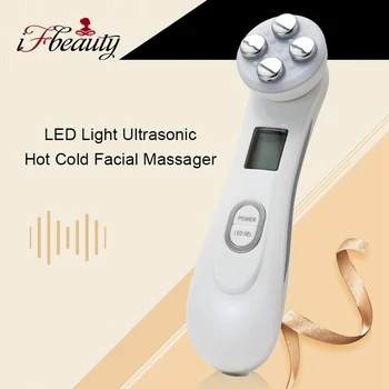 

RF&EMS Painless LED Light Ultrasonic Facial Massager Face Skin Rejuvenation Cleaning Improving USB Charging Beauty Instrutment