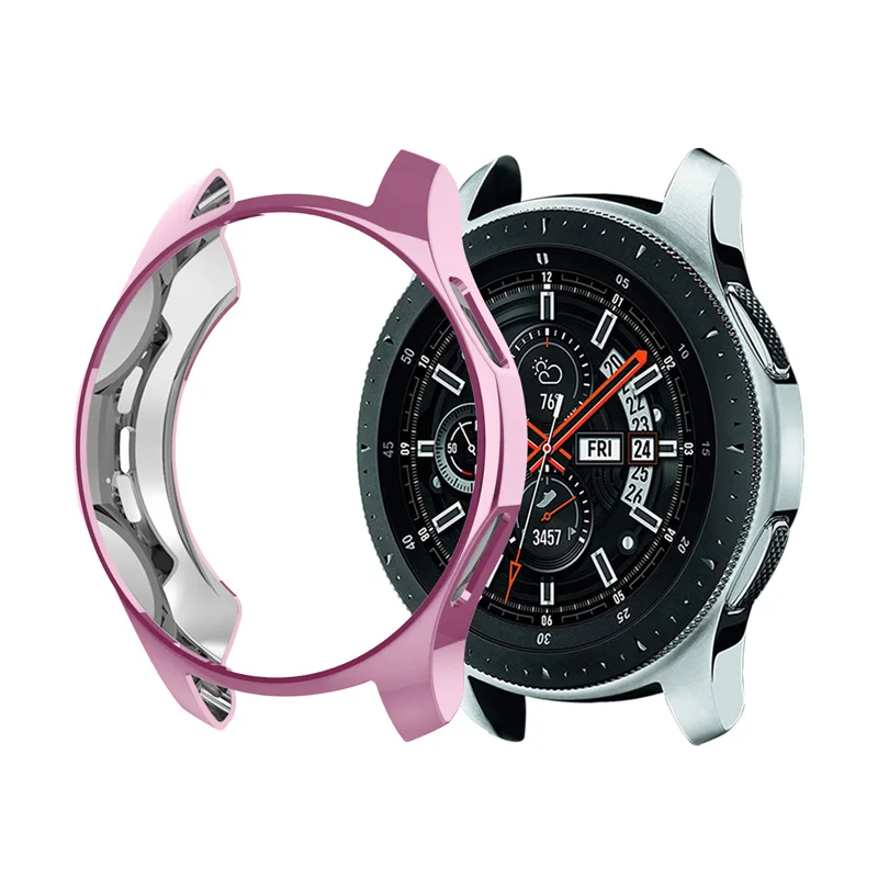 Gear S3 frontier Мягкий ТПУ чехол для samsung Galaxy Watch 46 мм 42 мм reloj крышка покрытая вокруг Защитный чехол рамка - Цвет: rose pink