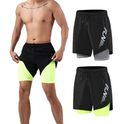 Shorts de sport 2 en 1 pour hommes, à Double couche, à séchage rapide, pour Jogging et Gym, nouvelle collection 