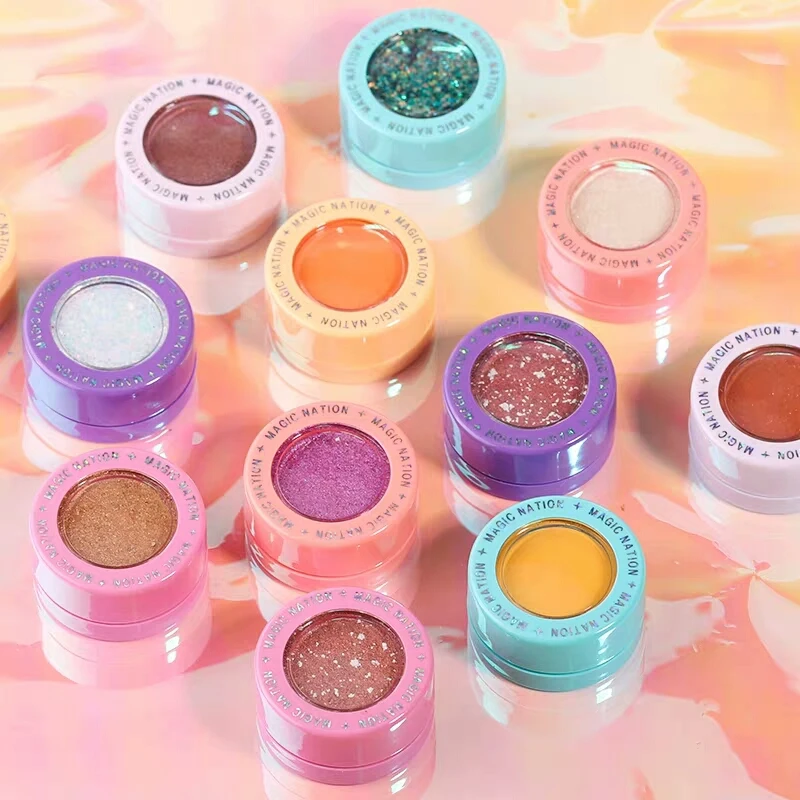 

Rainbow Dazzling12 single color Eyeshadow Matte Glitter Shimmer Long lasting Waterproof Pigment Nude Beauty Eyes Makeup