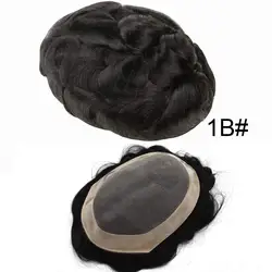 Wholesale 8 x10 Toupee For Men 100% Human Hair  Mono with NPU Replacement System Wave 5 Colors