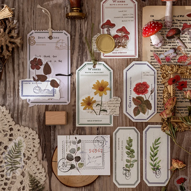 Scrapbooking Supplies Sticker Kit Adhesive Decorative Sticker For Diy Crafts Gifts Packaging Notebooks Decor