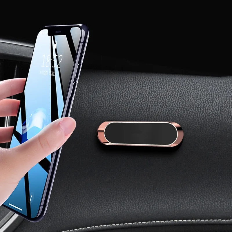 Мини полоса форма Магнитная автомобильная подставка для телефона для iPhone samsung Xiaomi настенный металлический магнит gps автомобильное крепление приборная панель - Цвет: A