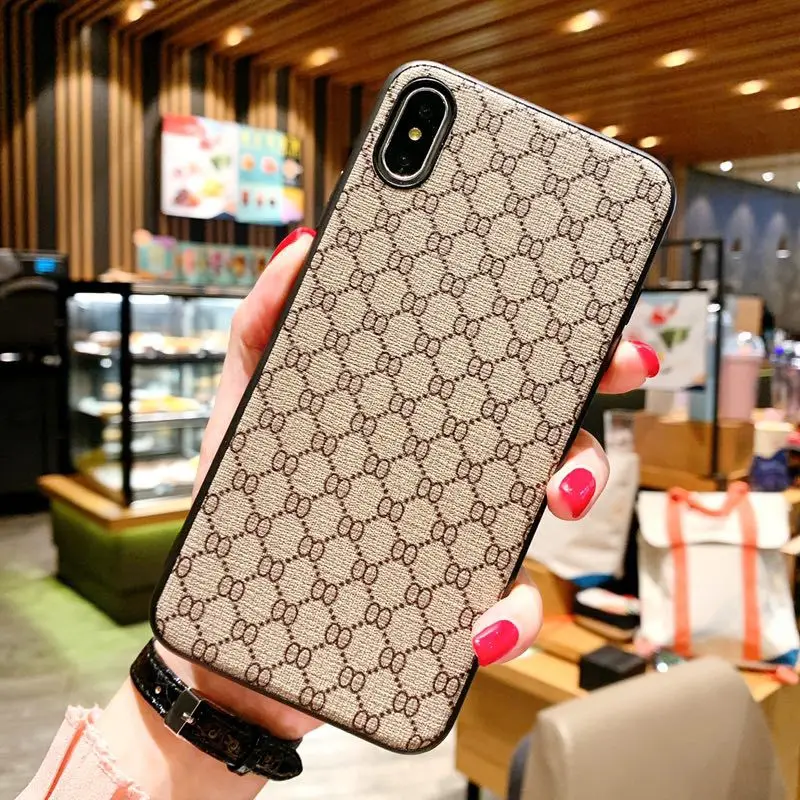 Для iphone 6s 7 8 plus чехол для телефона в клетку TPU-кожаный силиконовый чехол в деловом стиле для iphone X XR XS MAX