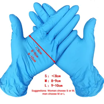 

100pcs/set Disposable Gloves Latex For Home Cleaning Medical/Food/Rubber/Garden Gloves Universal For Left And Right Hand