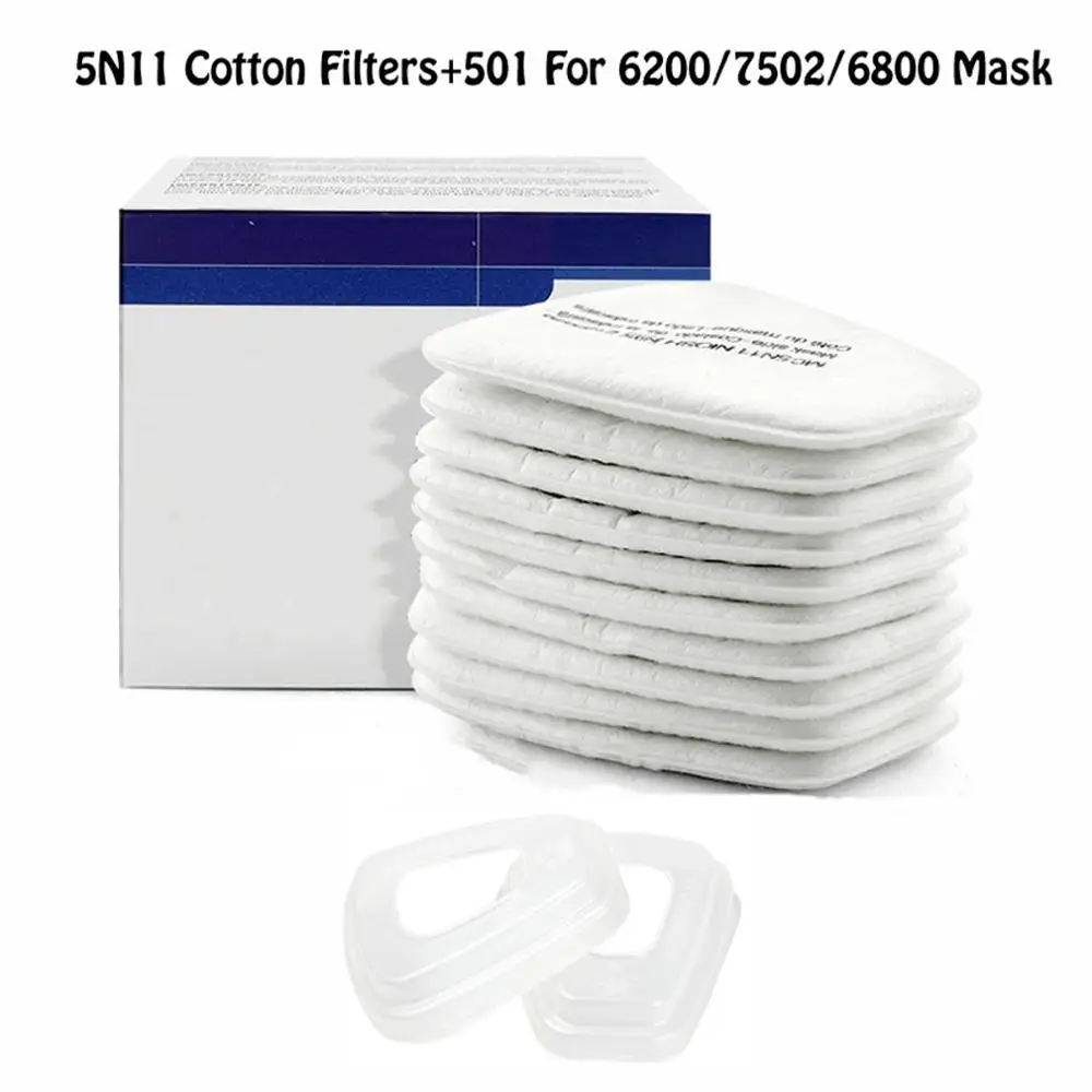

10 Piece 5N11 N95 Filter Cotton Filter 501 Replaceable Filter For 6200/7502/6800 / Dust Mask Chemical Protection
