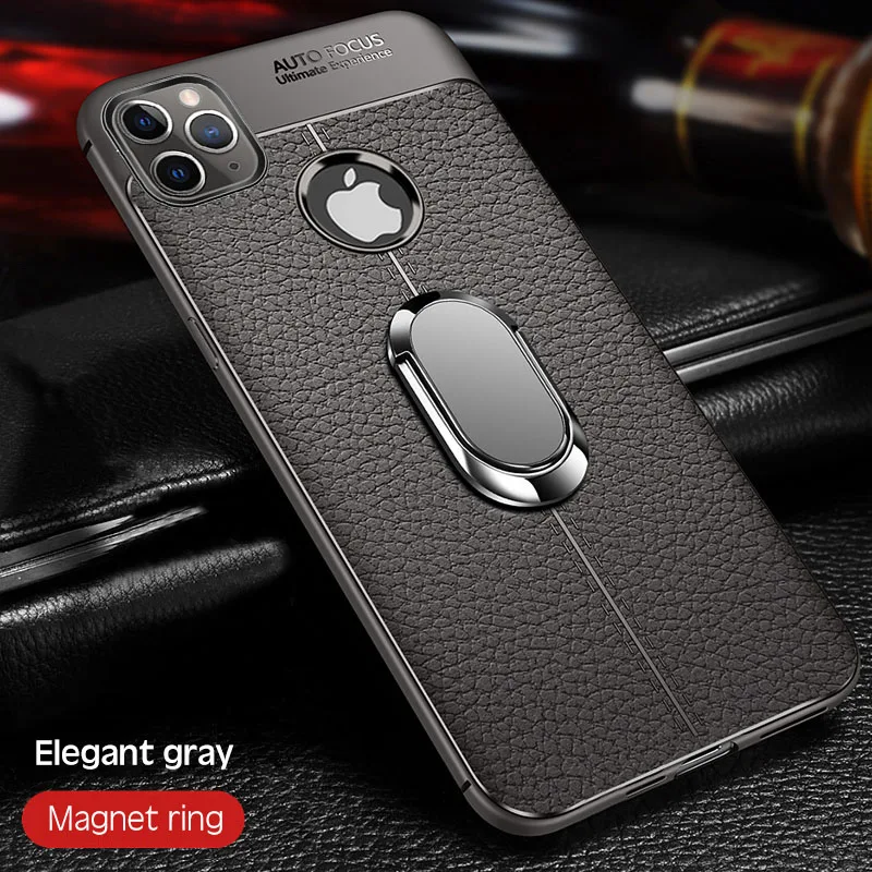 Мягкий силиконовый кожаный чехол для телефона iPhone 11 Pro XS MAX XR X с магнитным автомобильным держателем чехол для iPhone 7 8 6 6S Plus Capa