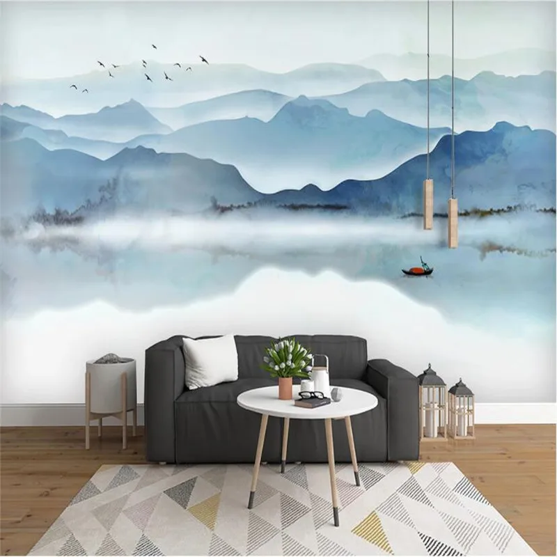 Chinese Style Artistic Style Ink Landscape Tv Sofa Background 3d Wallpaper  Mural Modern Living Room Bedroom Decor Wall Paper 3d - Wallpapers -  AliExpress