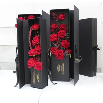

Gentleman Ceremony Knot Guns Gift Box Silk Flowers and Rectangular Flowers Box Roses Gift Valentine's Day Flowers