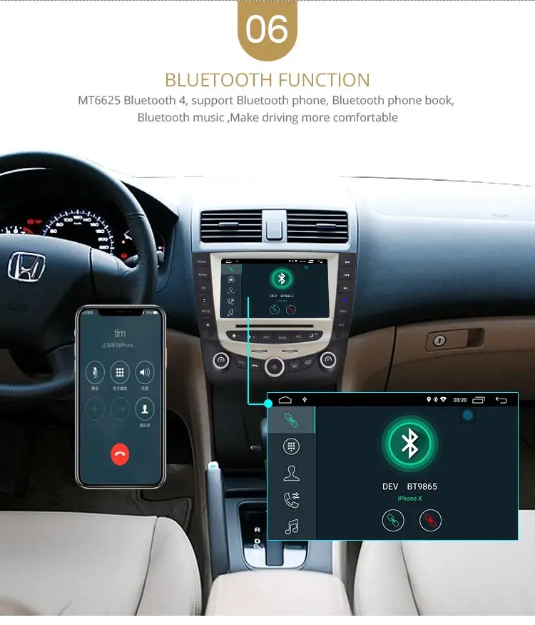 Flash Deal LJDA 7 Inch 2 DIN Android 9.0 Car DVD Player For Honda Accord 2003 2004 2005 2006 2007 Radio Audio WIFI Canbus GPS Navigation BT 8