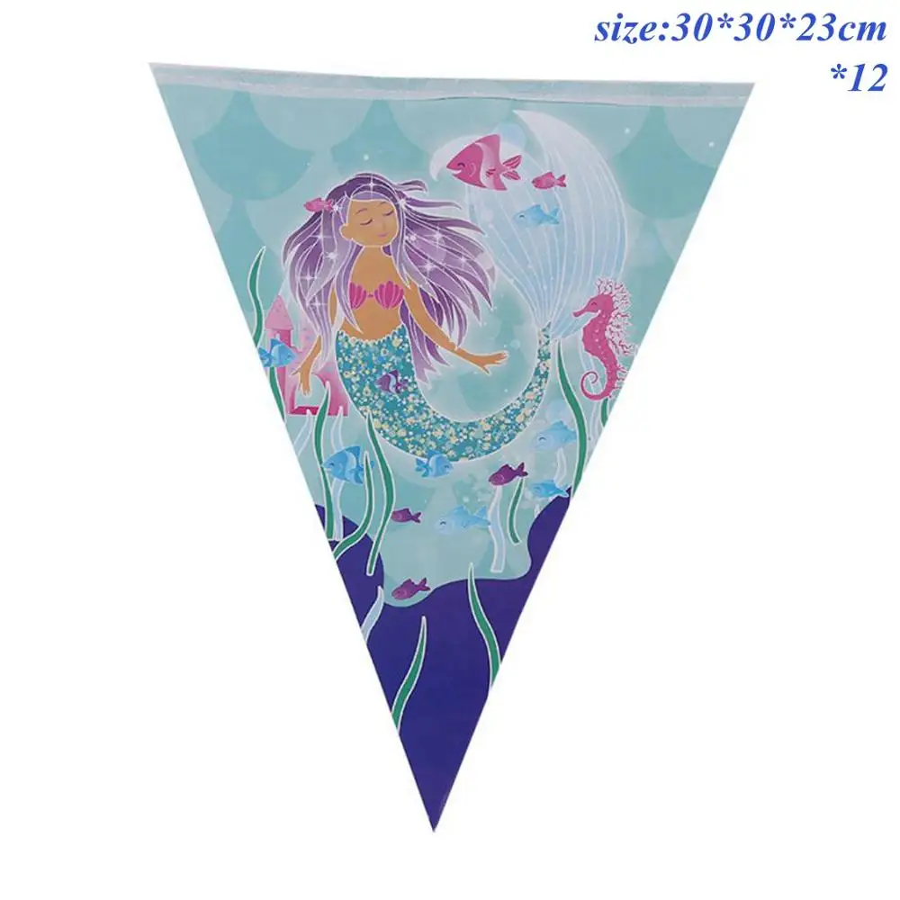 Mermaid Banners Taoup 1 шт. градиентный цвет блестки маленький брелок с хвостом русалки День Рождения Декор для девочек Дети Русалка тема украшения - Цвет: Mermaid Banners