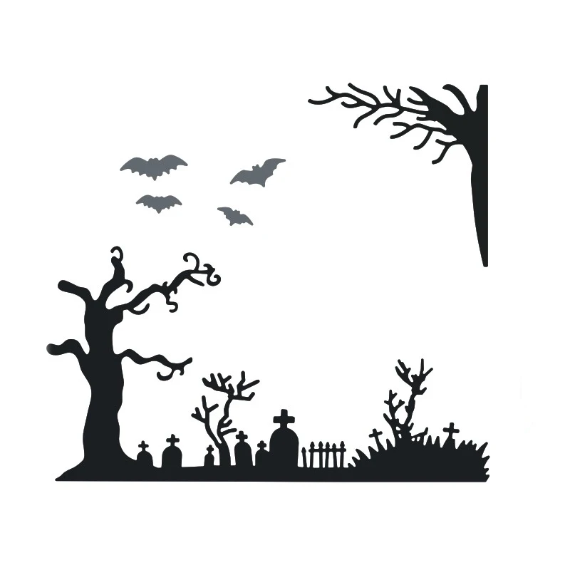 

Cutting Dies New Dies Hollowen Bat Die Cut Mold Tree Stencil Template Embossing Folder for Card Making Album Decor DIY Crafts