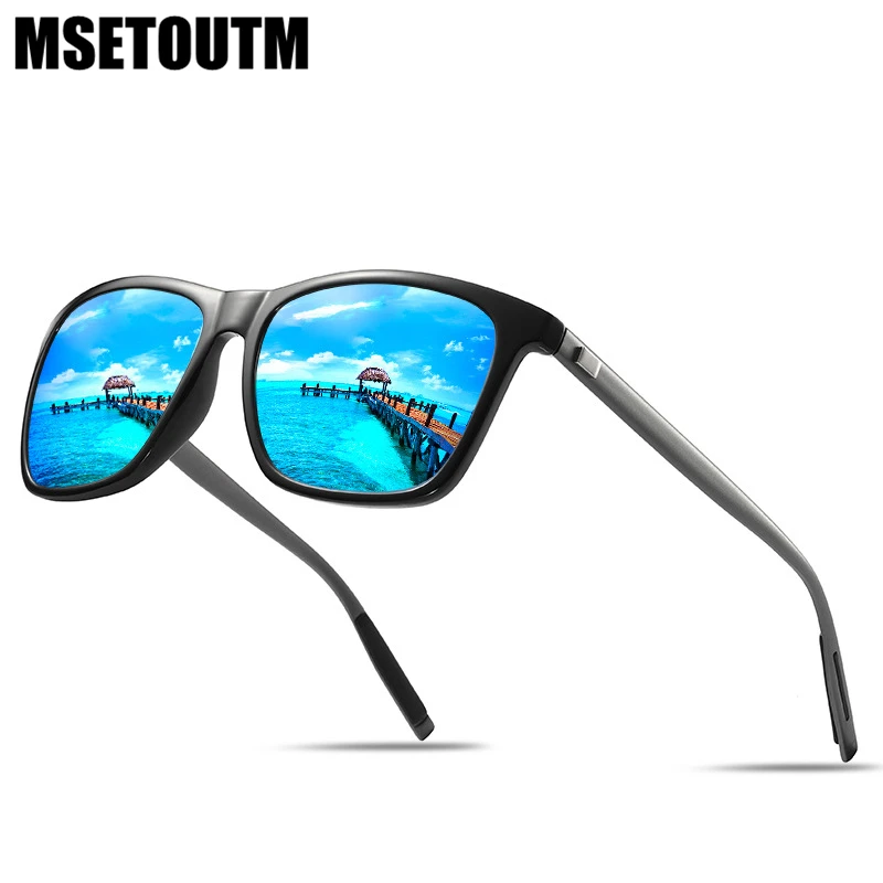 Мужские поляризованные солнцезащитные очки MSETOUTM из алюминия и магния
