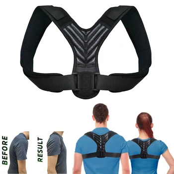 

Clavicle Spine Adjustable Posture Corrector Back Support Brace Belt Men Women Home Office Upper Back Shoulder Posture Correction
