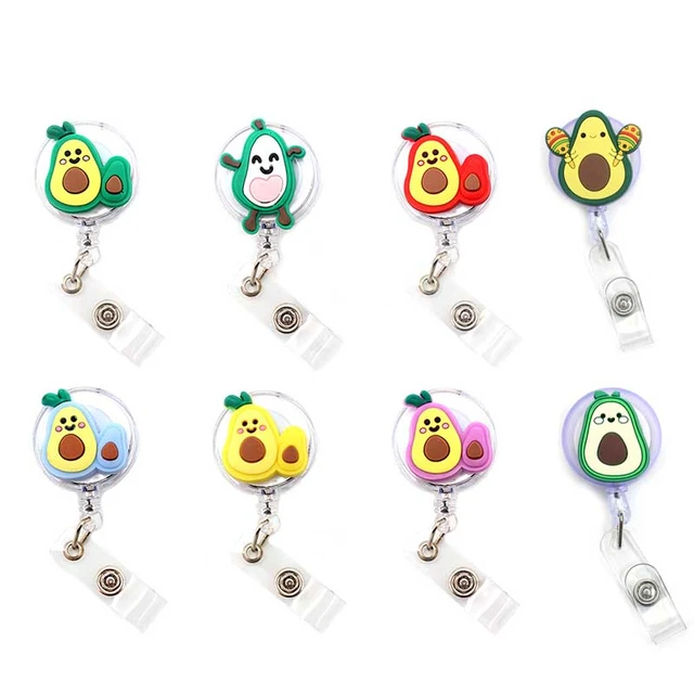 New Cute Silicone Fruits Avocado Nurse Doctor Students Retractable Pull Badge  Reel ID Lanyard Name Tag Card Badge Holder Reels - AliExpress