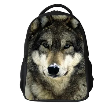 

Boys Cute Pupils Animal Backpack Children's Burden Bag 3 4 5 Grade Student Bookbag Outdoor Casual Pack Wolf and Dinosaur Style