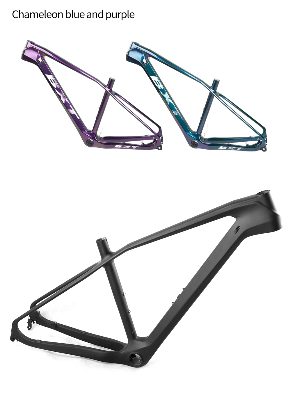 BXT Carbon Fiber Mountain Bike Frame 27.5er Chinese Carbon mtb Bicycle Frame T800 Carbon Frame BSA/PF30 MTB Bicycle Frame