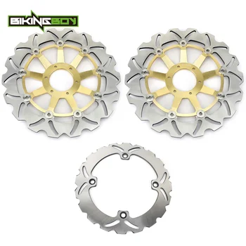 

BIKINGBOY Front Rear Brake Discs Disks Rotors For Honda XL 1000 V Varadero 1999 2000 2001 2002 VX VX V1 V2 XL1000V 99-02