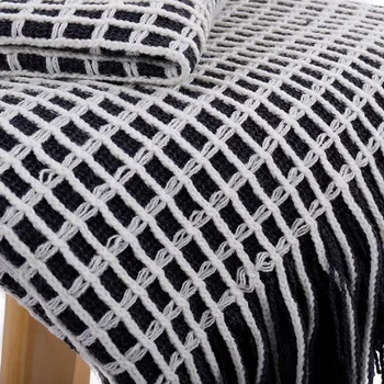 

Winter Warm Waffle Scarf Shawl Throw Blanket Nordic Children Adults Nap Blankets Soft Towel Hotel Blankets Soft Home Textile