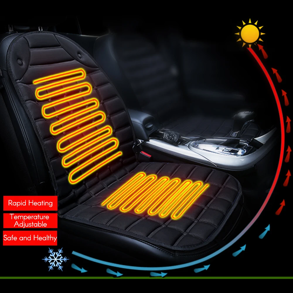 

12V Car Heated Seat Cushion Winter Warmer Car Seat Cover Chair Heating Heater Pad car electrically heats the seat cushions