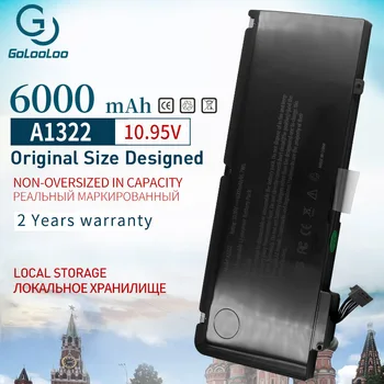 

Golooloo 6000mAh 65.7Wh New Laptop Battery A1322 For Apple MacBook Pro 13 " A1278 Mid 2009 2010 2011 2012 mb990ll /a mb991ll /a
