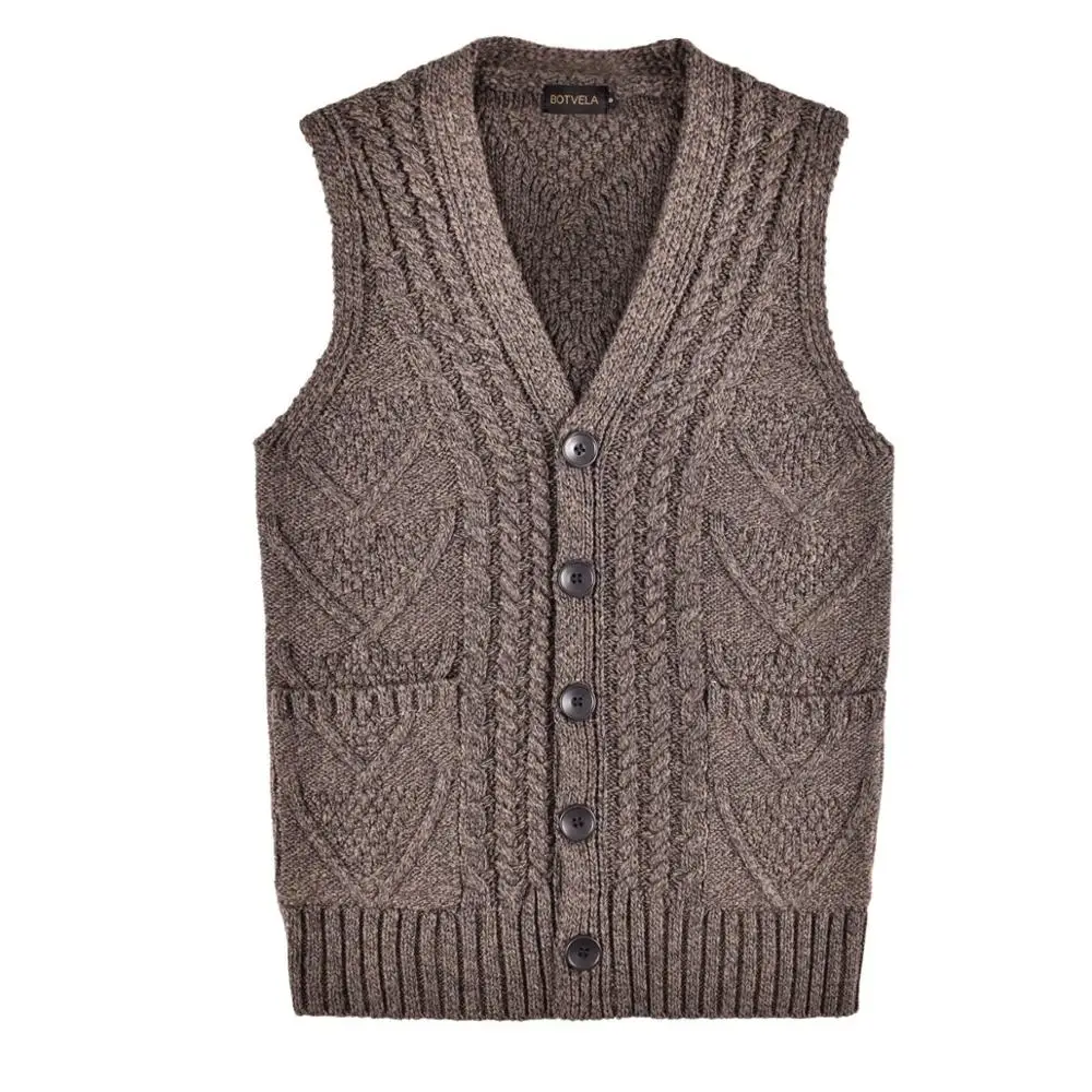 BOTVELA Ribbed Knit Casual Fit Sweater 