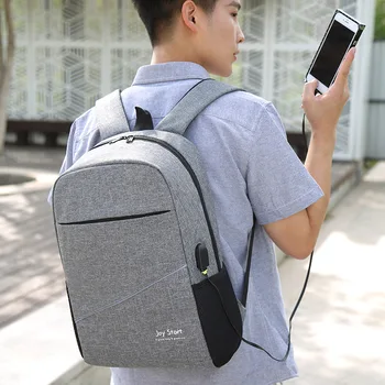 

Document Laptop Backpack Simple Fashion USB Paragraph of Oxford Cloth Workplace Commuting School Bag Bag