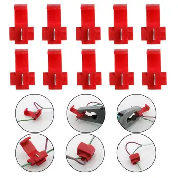 

50 PCS Splice Lock Electric Wire Cable Connectors Quick Splice Terminals Crimp Non Destructive Without Breaking Line Accessories