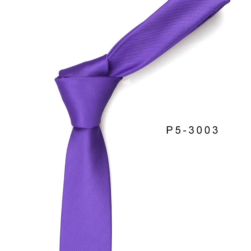P5-3003 Новинка, брендовый, модный, высокое качество, мужской, s 5,5 см, тонкий, сплошной цвет, галстук, для свадьбы, торжественный костюм, вечерние, на шею, галстук для мужчин с подарочной коробкой - Цвет: P5-3003