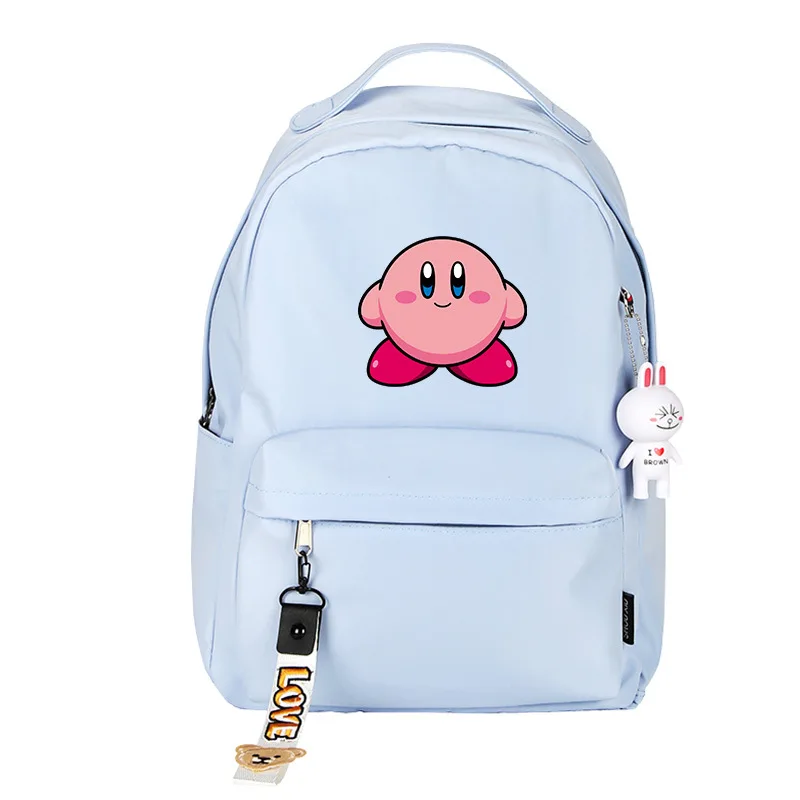 Kirby Женский Милый Рюкзак Kawaii Bookbag розовые сумки на плечо для девочек школьные сумки нейлоновые водонепроницаемые дорожные сумки аниме Rugzak