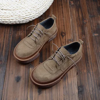 

British Style Thick-Soled Casual Shoes Retro Single Shoes Mori Literary Muffin Bottom College Wind Women's Shoes Handmade Flats