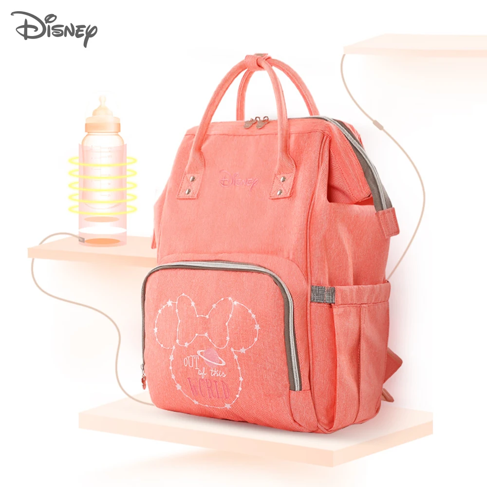 Сумка для подгузников Disney детский рюкзак мам с USB-разъемом и подогревом бутылок
