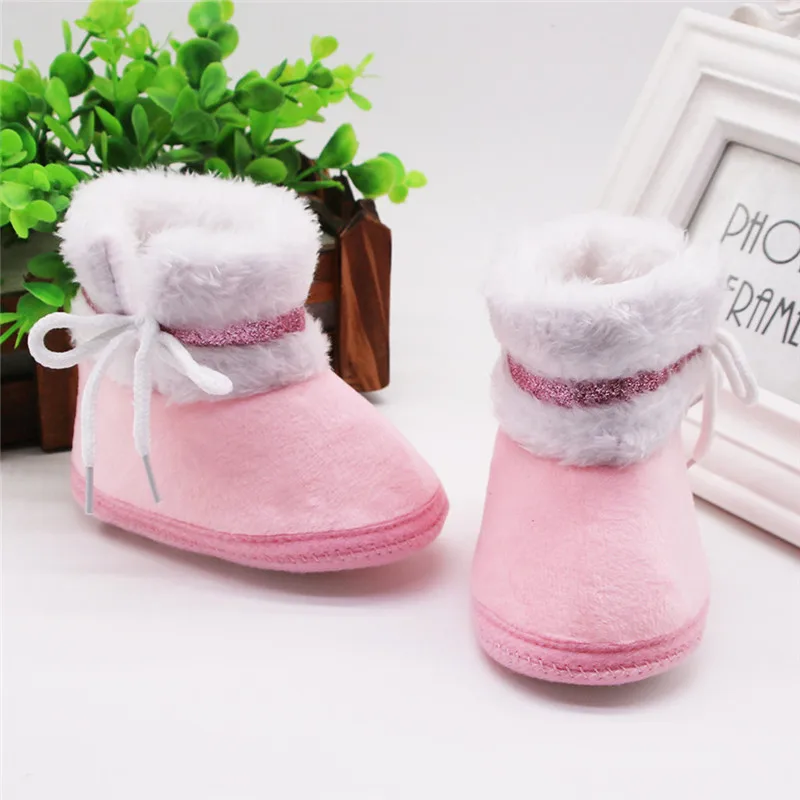 baby girl shoes Infant Newborn Baby Girls Cashmere Plush Winter Boots Bandage Warm Shoes baby schoenen #3S23 (22)