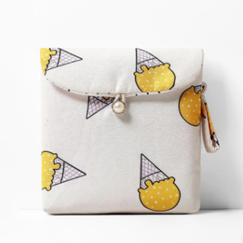 Yellow ice cream Мини-кошелек девочка мультфильм милый фрукты Монета Сумка фрукты кошелек для монет сумка для хранения наушников - Цвет: Yellow ice cream