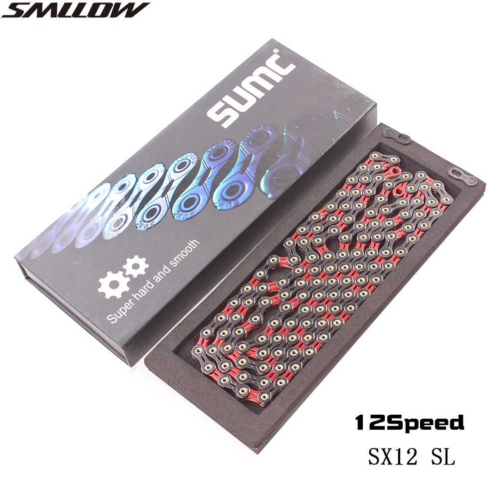SUMC SX12SL велосипедная цепь 126L 12 цепь для скоростного велосипеда с MissingLink для горных/велосипедных частей с оригинальной коробкой